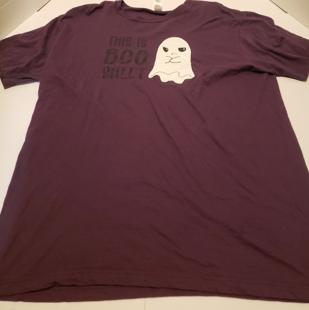 Purple Halloween "this is boo sheet" tee shirt size XL